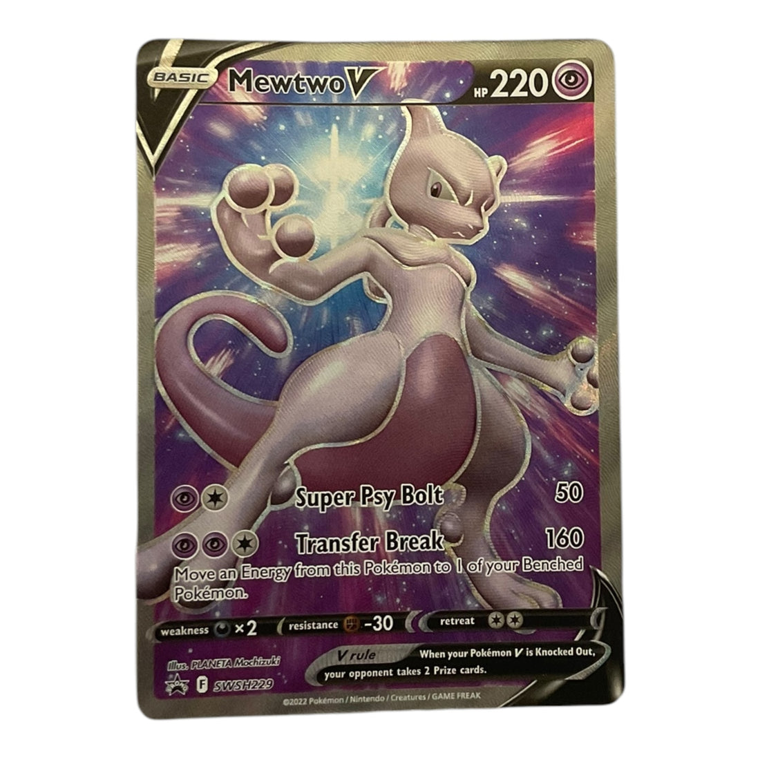 Mewtwo V Pokémon Go Black Star Promo SWSH229 (Full Art)