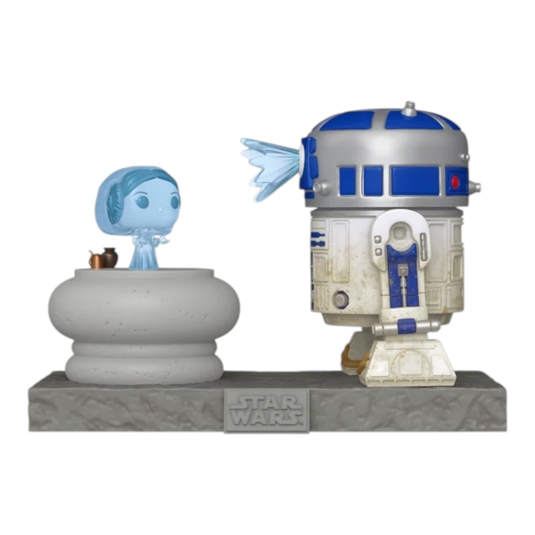 Star Wars R2-D2 and Princess Leia Hologram Funko Pop Deluxe