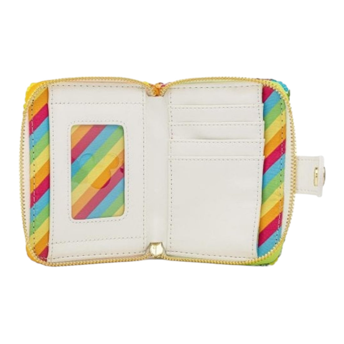 Loungefly Disney Sequin Rainbow Zip Around Purse