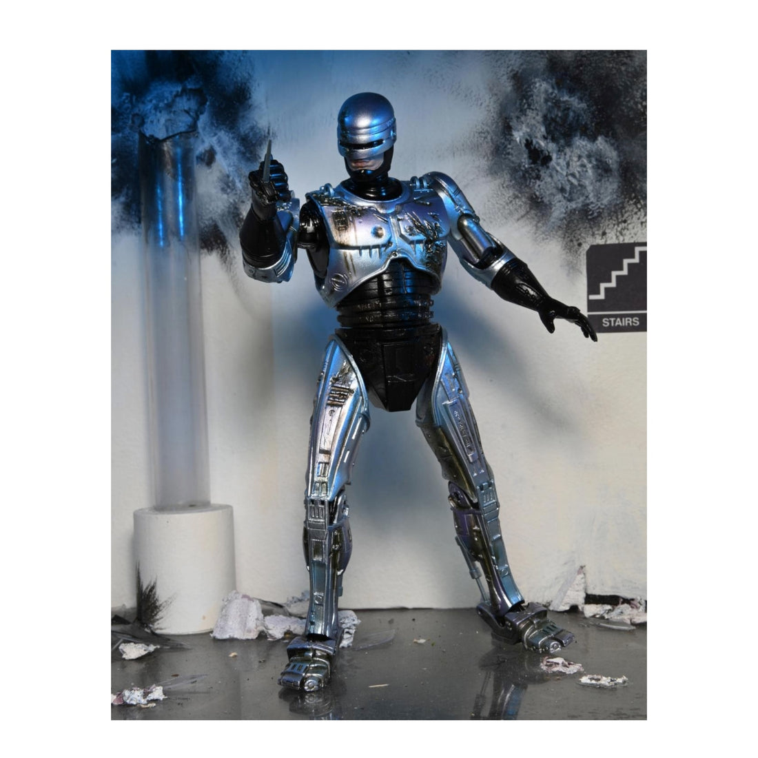 Neca 7" Scale Ultimate Action Figure Robocop (Battle damaged with chair)