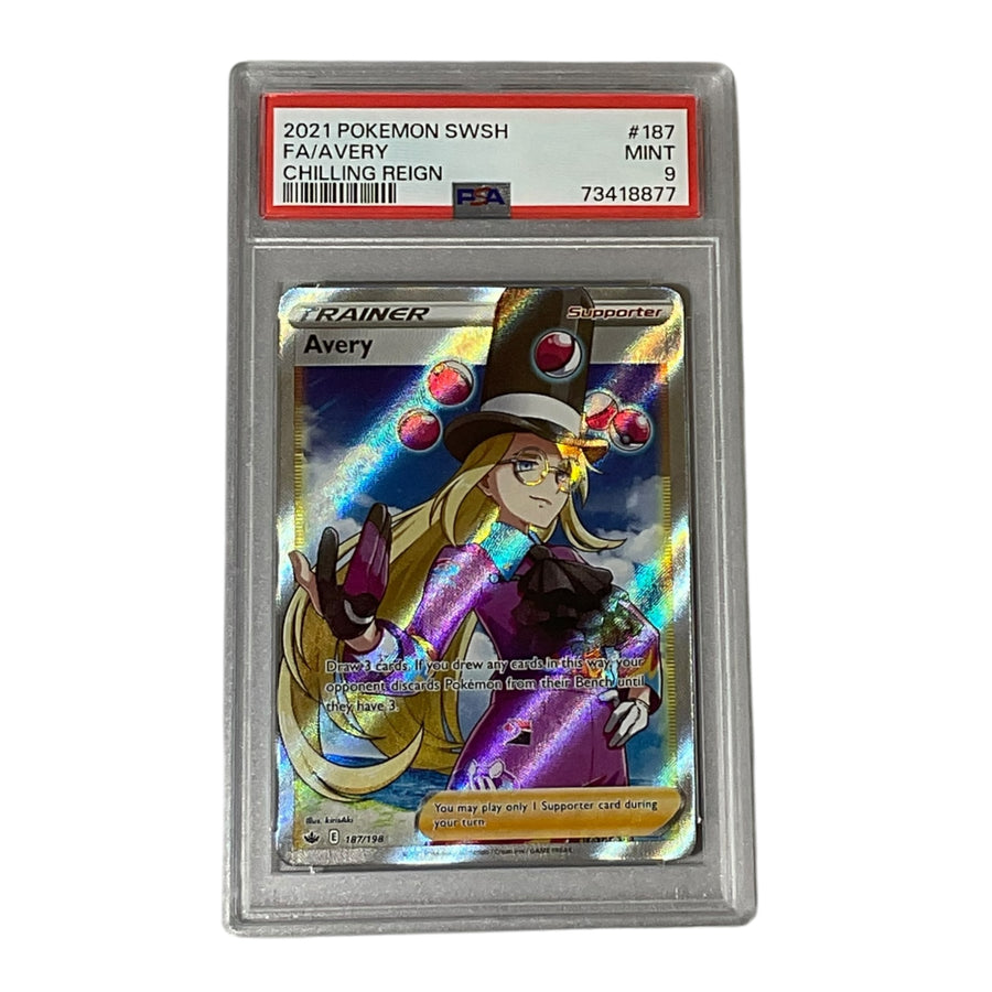 2021 Pokemon Sword & Shield Chilling Reign 187 Full Art/avery PSA 9