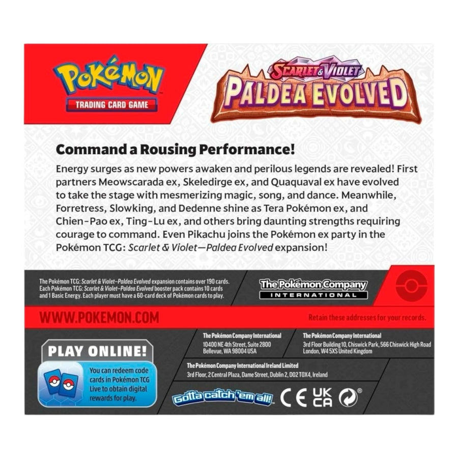 Pokémon TCG: Scarlet & Violet Paldea Evolved Booster Display Box (36 Packs)