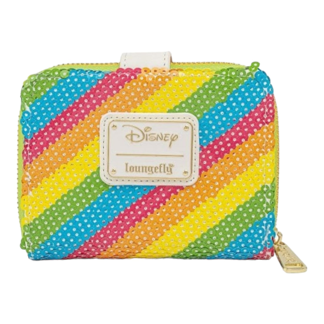 Loungefly Disney Sequin Rainbow Zip Around Purse