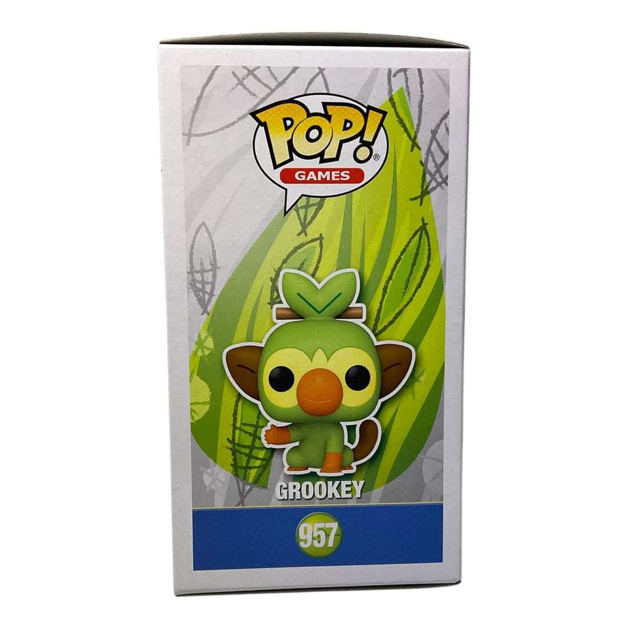 Pokemon #957 Grookey Flocked Exclusive Funko Pop (Imperfect Box)