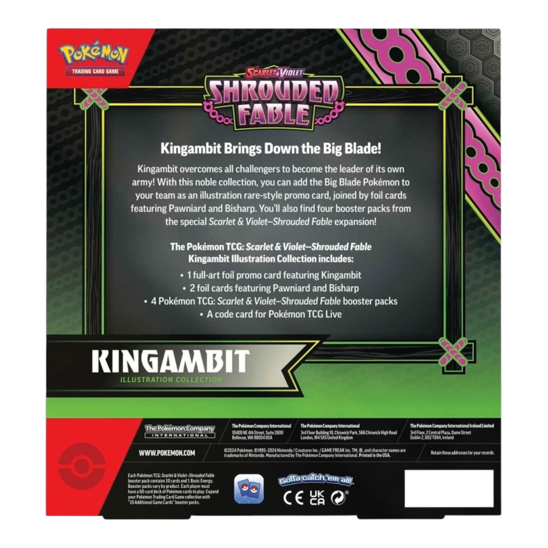 Pokémon TCG: Scarlet & Violet-Shrouded Fable Kingambit Illustration Collection