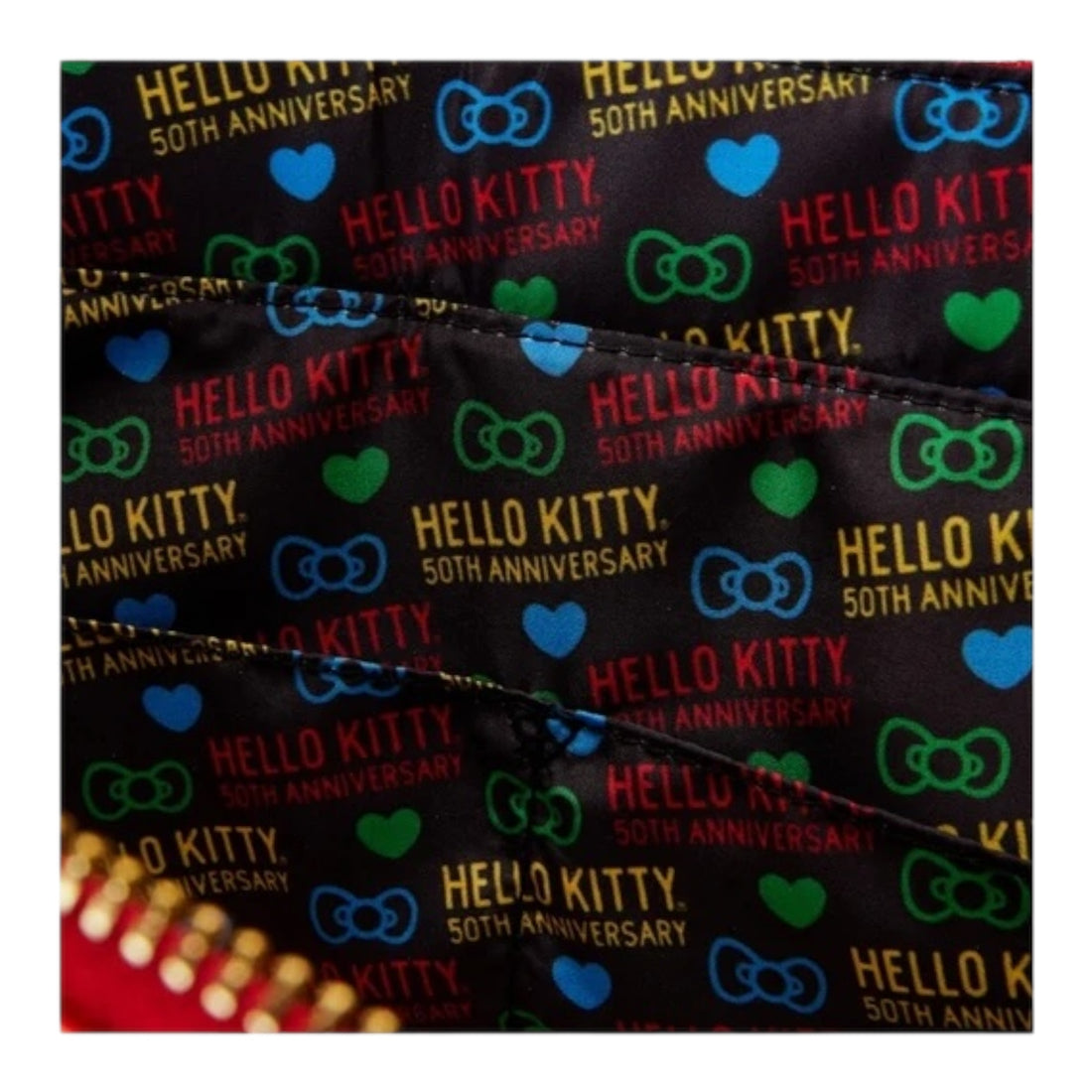 Loungefly Hello Kitty 50th Anniversary Metallic Tote Bag With Coin Bag