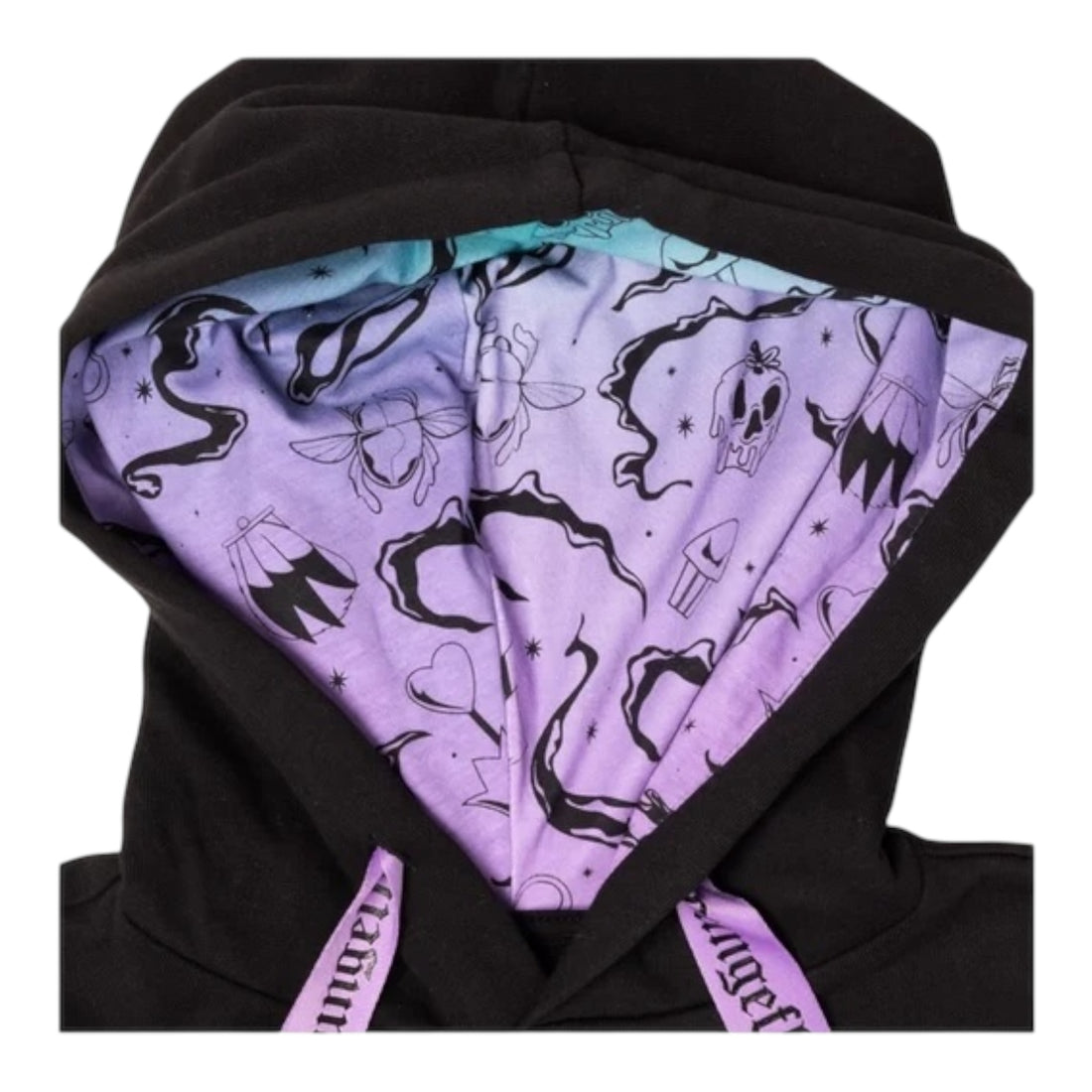 Loungefly Disney Villains Colour Block XL Hooded Sweatshirt (ExDisplay)