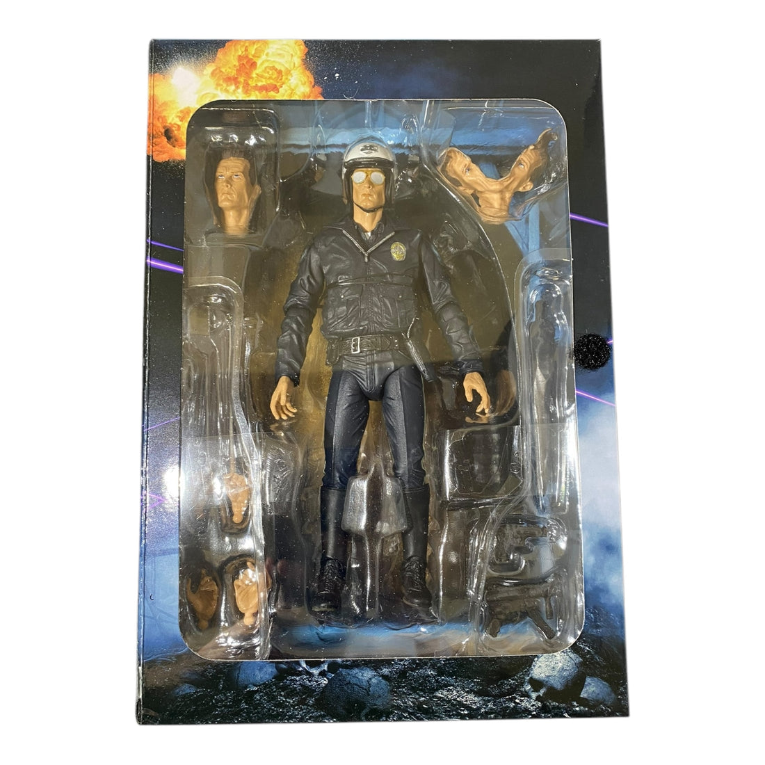 Terminator 2 T-1000 Motorcycle Cop 7-Inch Scale Action Figure (Imperfect Box)