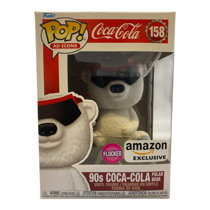 #158 90s Coca-Cola Pola Bear Flocked Amazon Exclusive Funko Pop