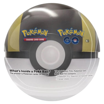Pokemon GO - Ultra Ball Tin (Black w/ two Yellow Stripes)