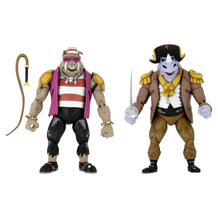 NECA Turtles 7” Pirate Bebop And Rocksteady Scale Action Figure 2 Pack