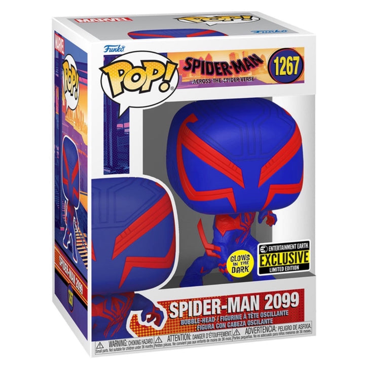 Spider-Man: Across the Spider-Verse #1267 Spider-Man 2099 GITD Pop Entertainment Earth Exclusive