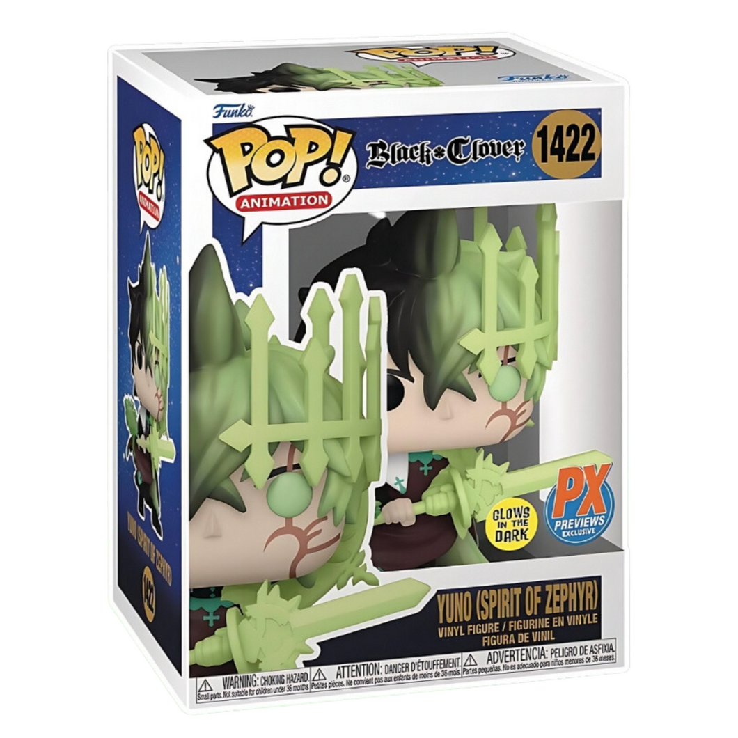 Black Clover #1422 Yuno Spirit of Zephyr (GITD) PX Previews Exclusive Funko Pop