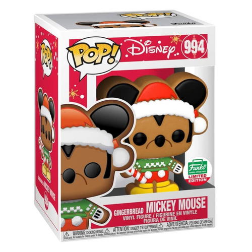 Disney #994 Gingerbread Mickey Mouse Funko Shop Exclusive Funko Pop