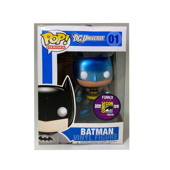 DC Universe #01 Batman (Blue, Metallic) 2010 SDCC Exclusive Funko Pop