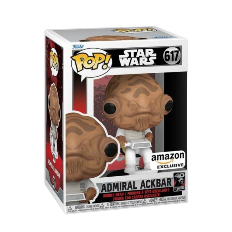 Star Wars #617 Admiral Ackbar  Amazon Exclusive Funko Pop (Imperfect Box)